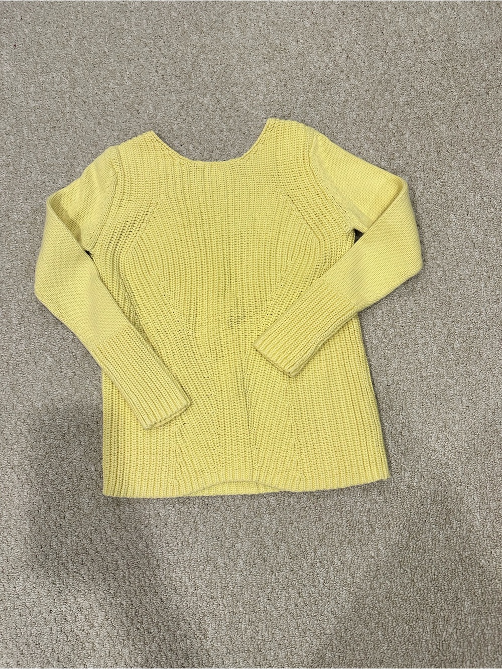 Zara Scoop Neck Knit Sweater in Lemon Yellow